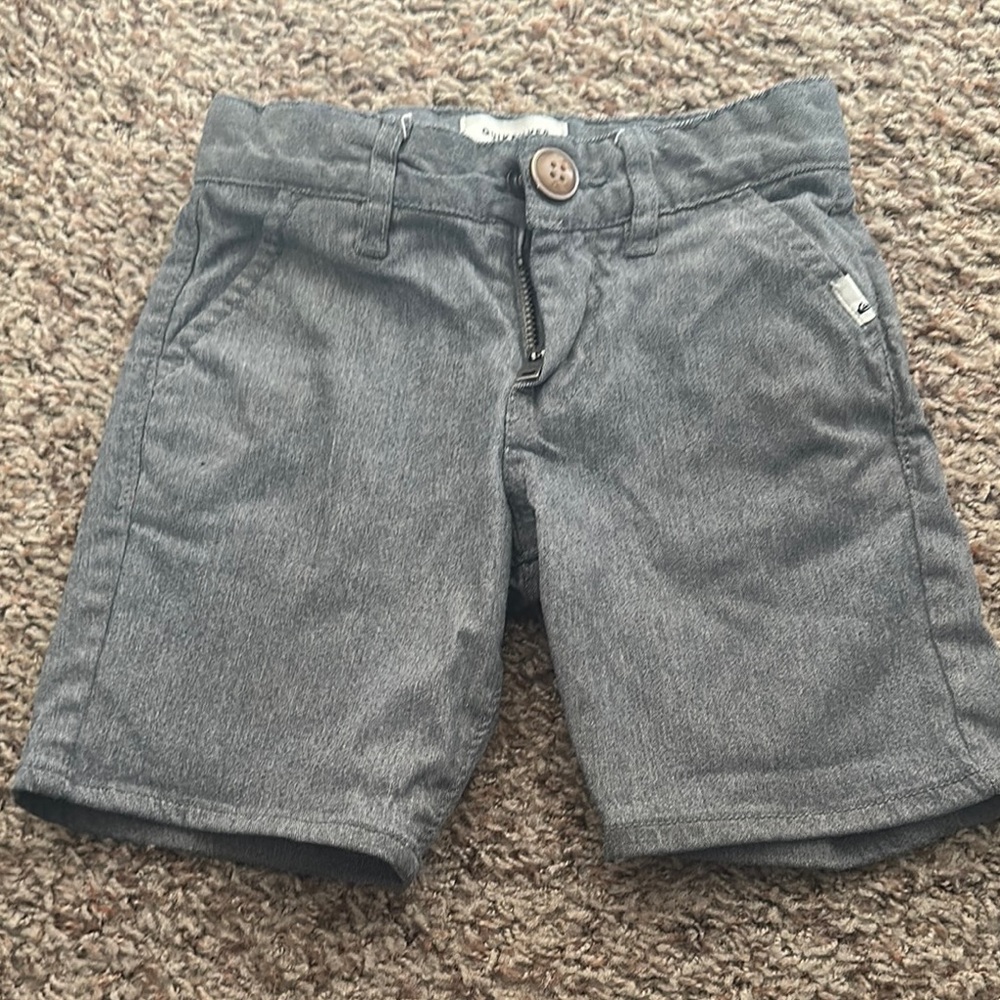 Quiksilver Gray Bermuda Shorts Relaxed Fit Cotton Blend